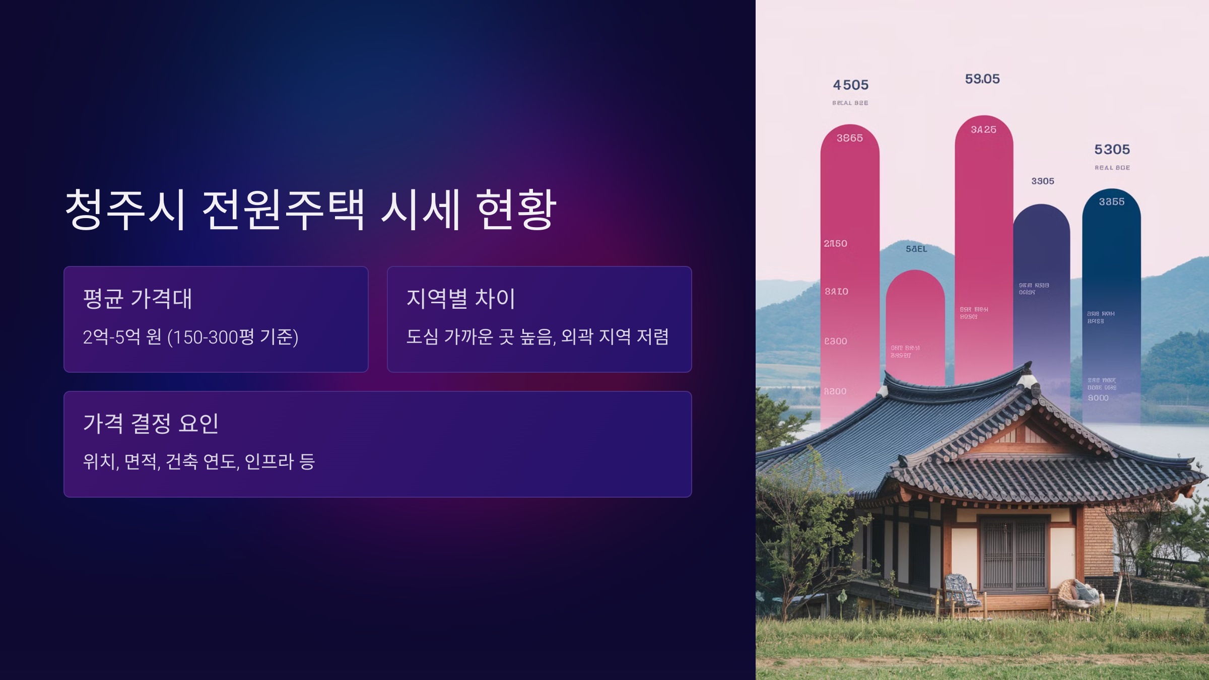청주시 전원주택 시세 현황