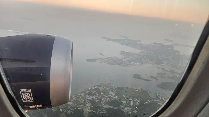한국 인천공항 상공