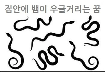 집안에 뱀이 우글거리는 꿈