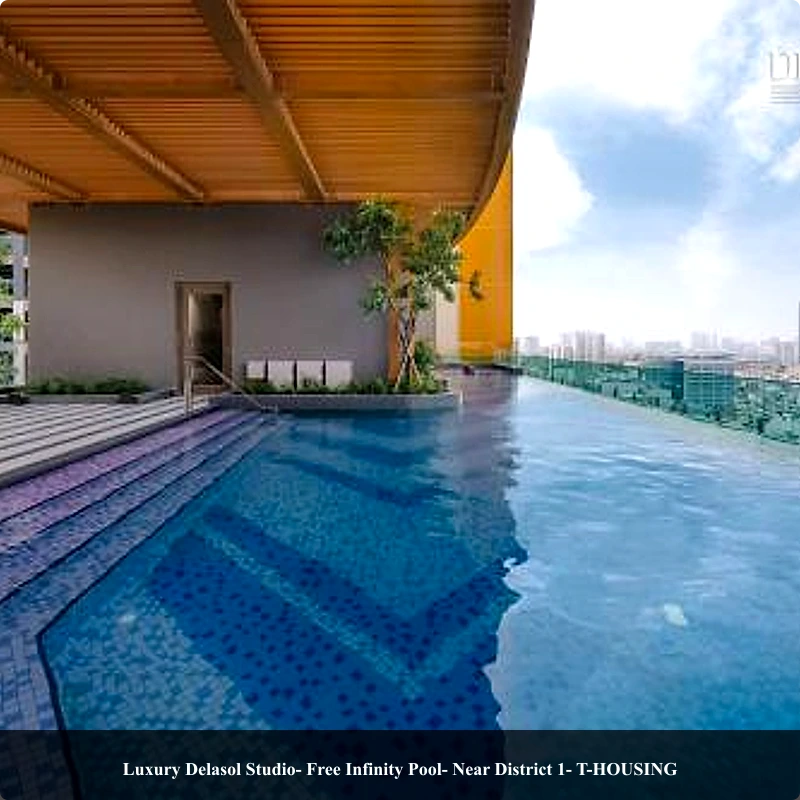 Luxury Delasol Studio- Free Infinity Pool- Near District 1- T-HOUSING_1