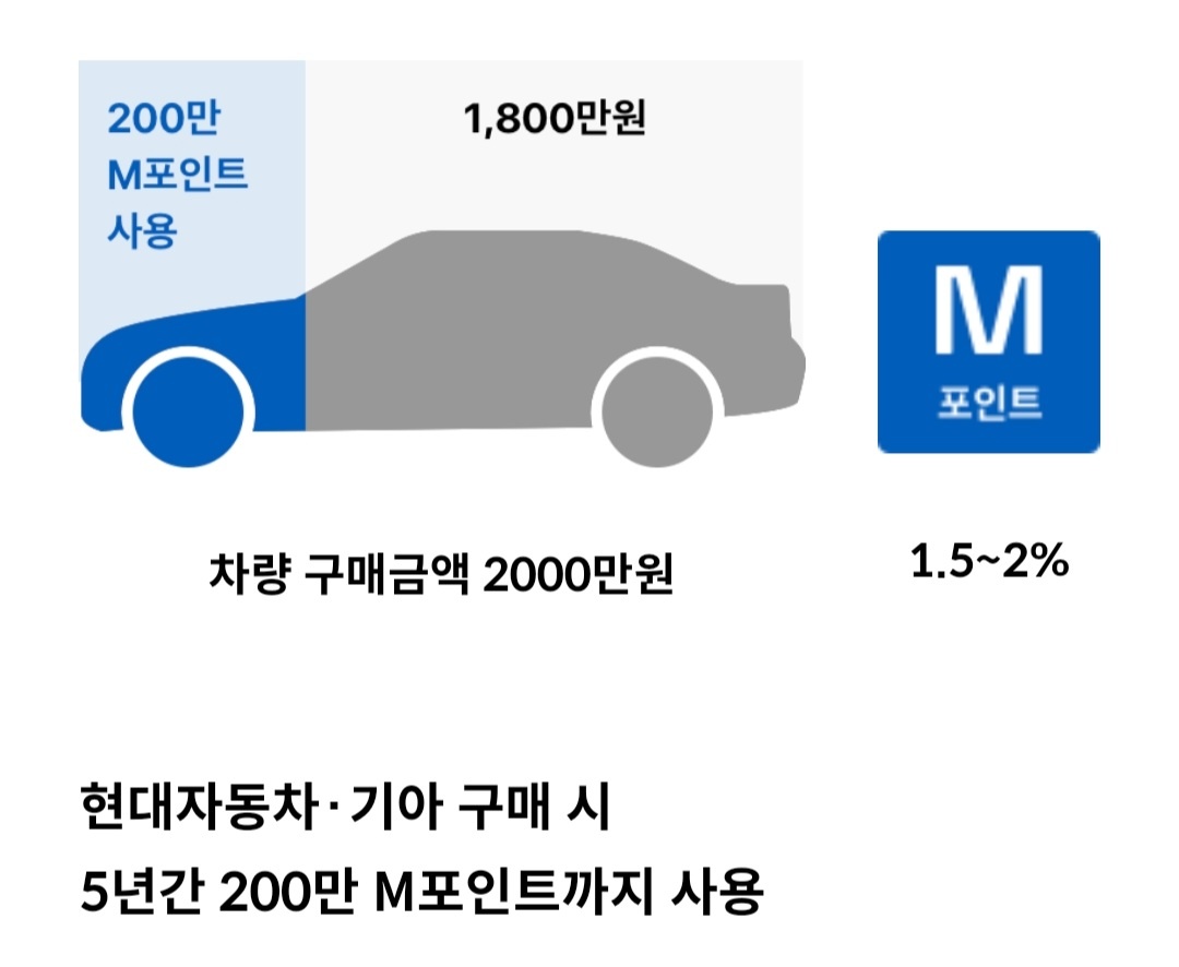 M포인트 현대자동차 구매