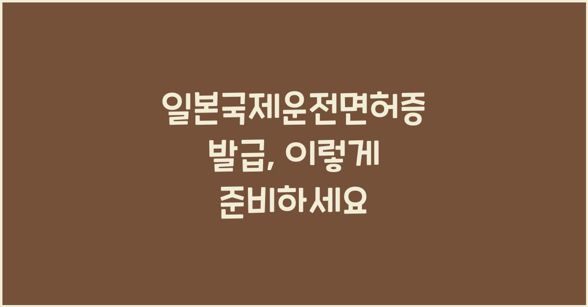 일본국제운전면허증
