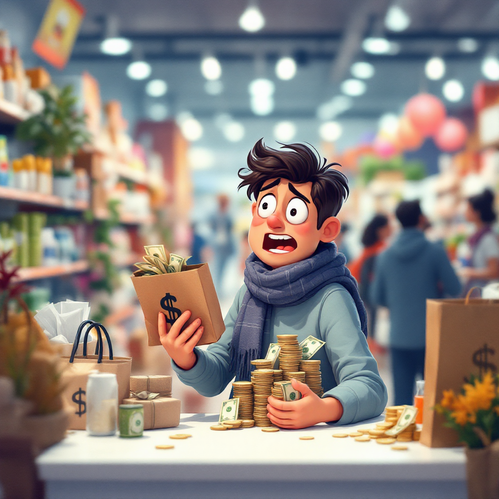 Emotional shopping illustration