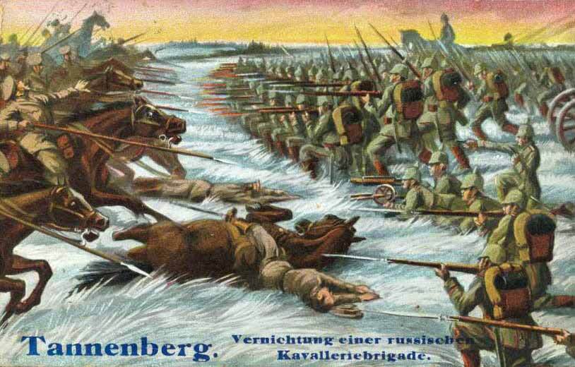 타넨베르크 전투에서 러시아군을 저지하는 독일군