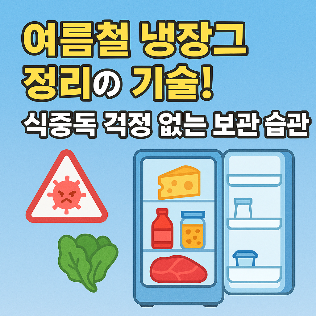 여름철 냉장고 정리의 기술! 식중독 걱정 없는 보관 습관