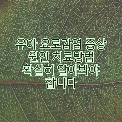 유아 요로감염 증상 원인 치료방법 확실히 알아봐야 합니다