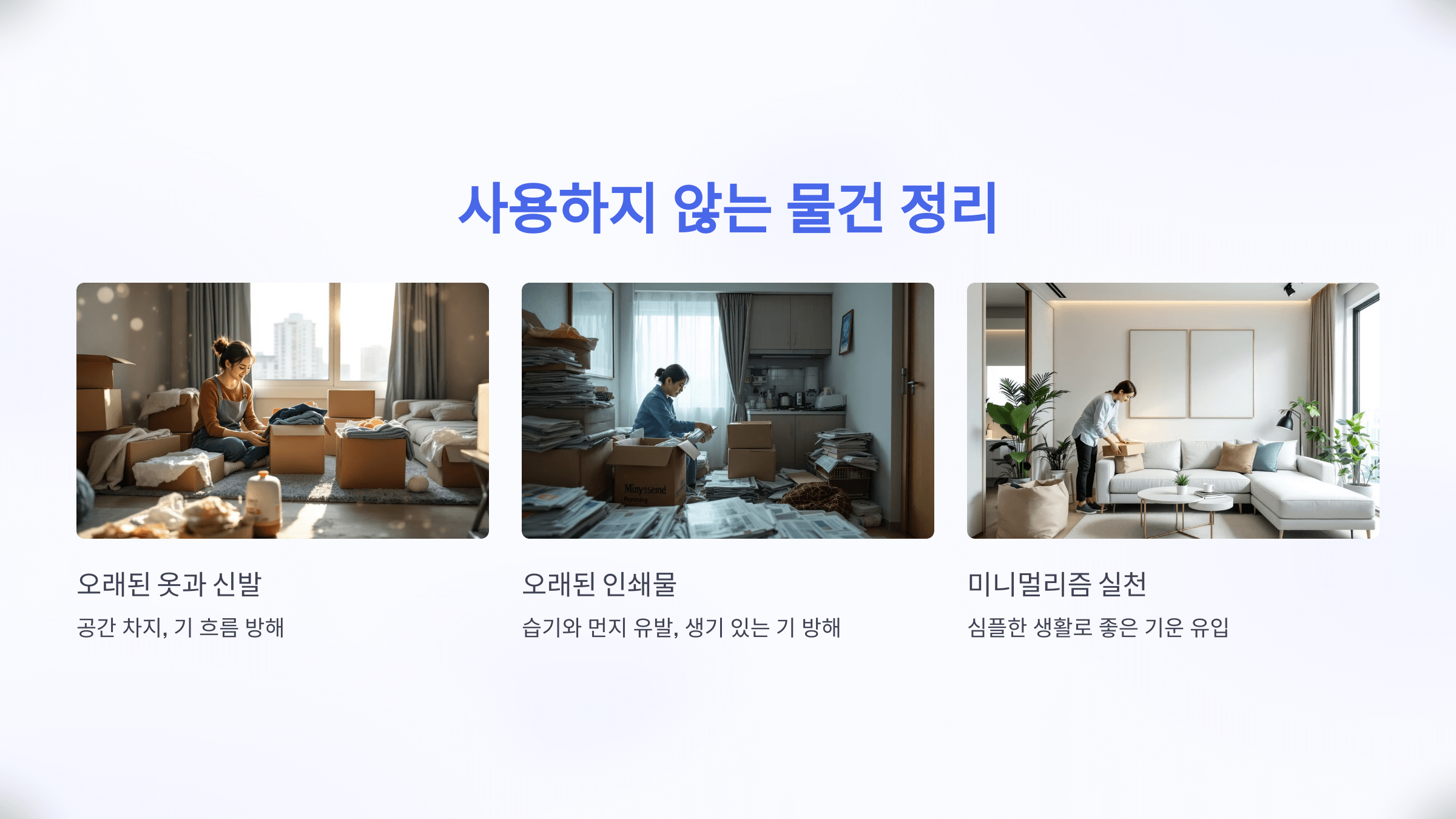 사용하지 않는 물건, 정리의 미학