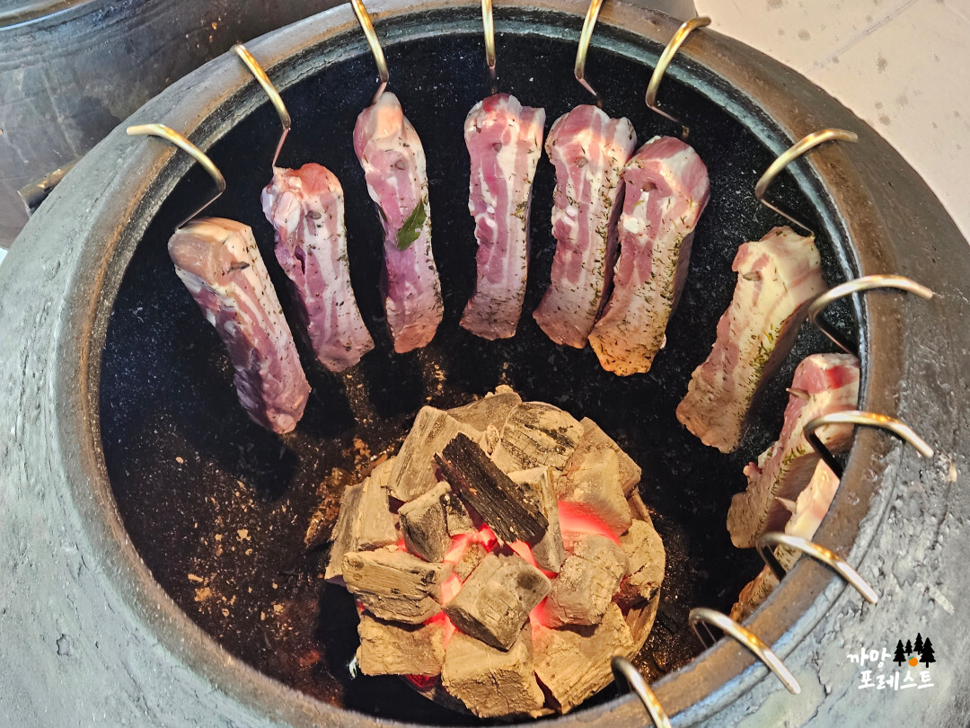 용인 산골 항아리 바베큐 돼지고기