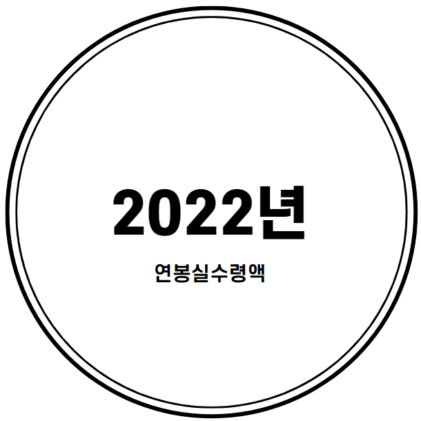  2022년 연봉 실수령액, 얼마나 될까??