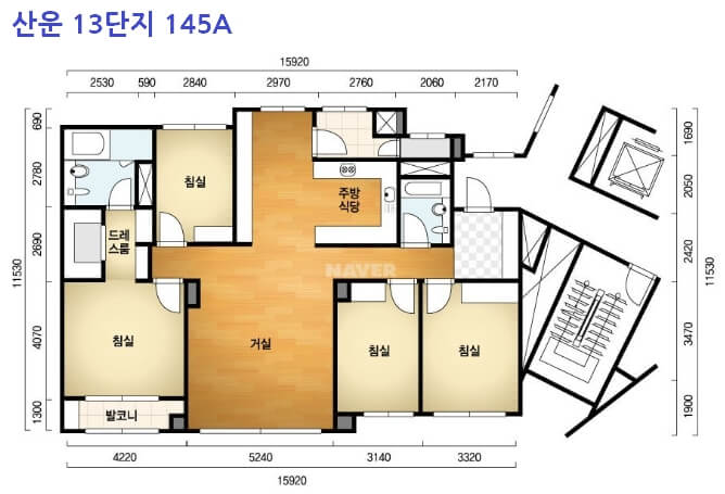 판교-산운마을-13단지-115타입-145A-평면도