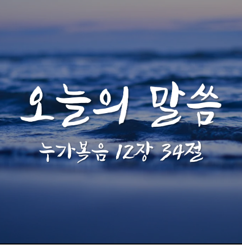 누가복음 12장 34절 / 무엇을 소중히 여기며 살고 있는지요? / 오늘의 말씀