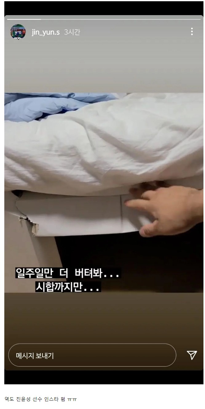  골판지 침대 근황