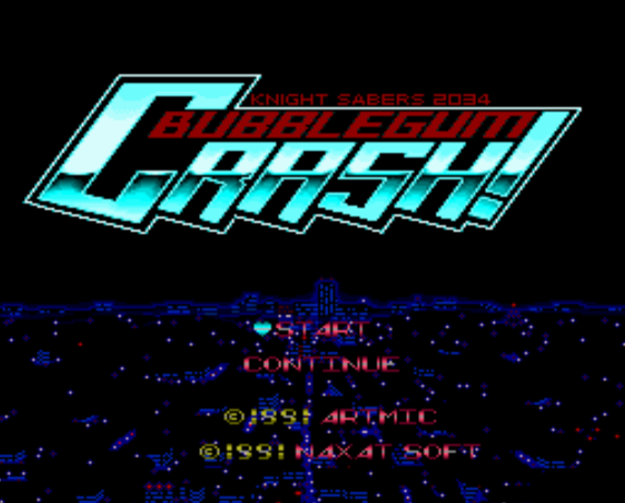  バブルガム・クラッシュ! ナイトセイバーズ2034 (PC 엔진 - PCE - PC-Engine - PCエンジン) 롬파일 다운로드