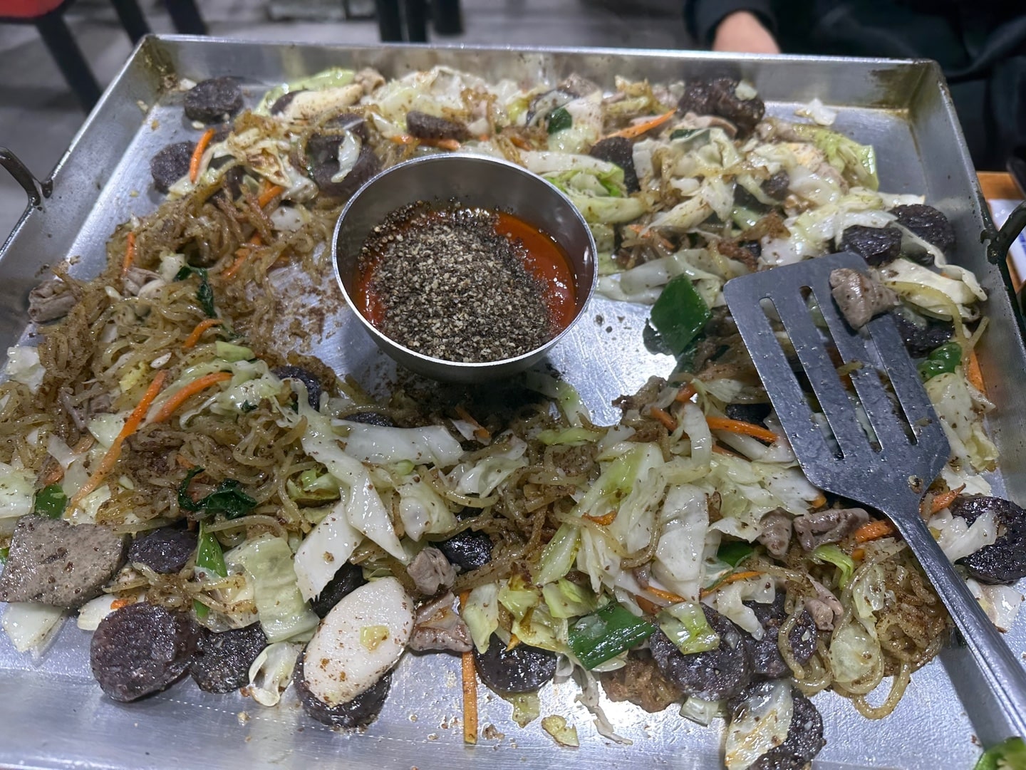  신림동 순대타운 맛집, 미림 원조 통통 백순대 볶음 추천