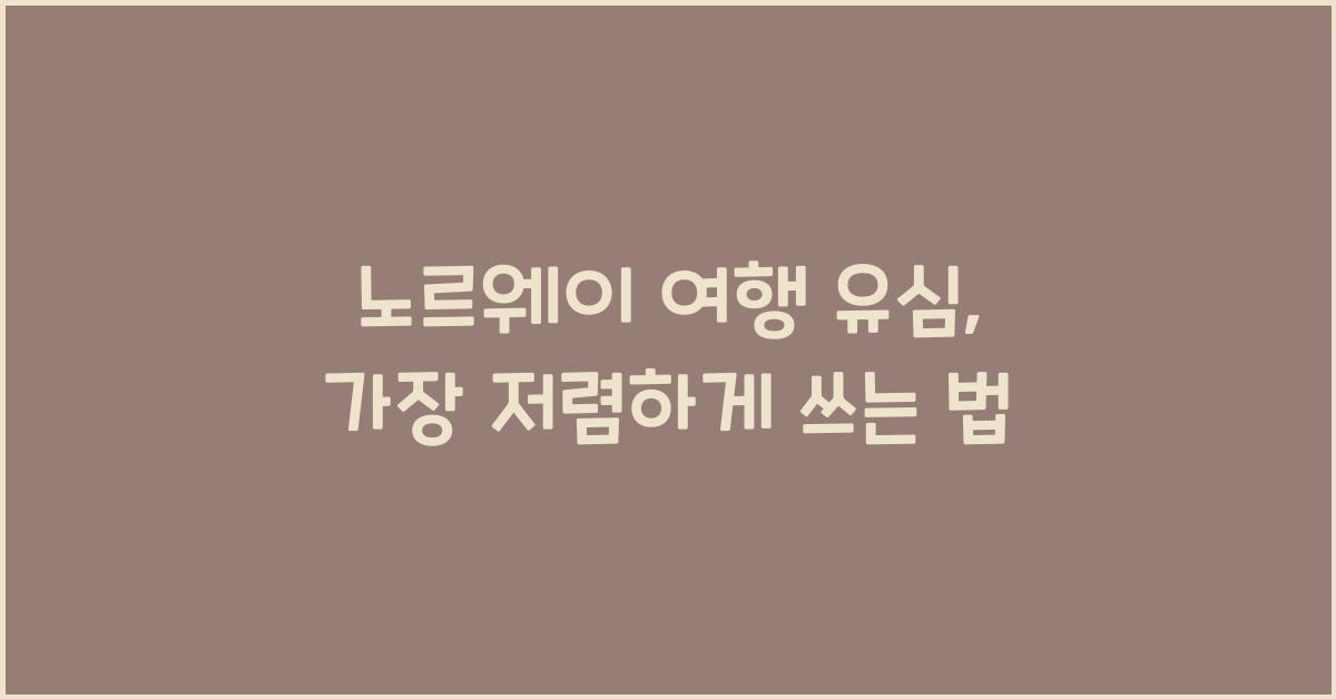 노르웨이 여행 유심