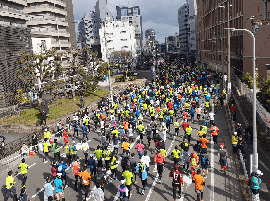 오사카성 근처 마라톤 행사(2023.2.26)