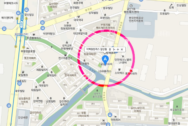 Tonkatsu-식당-이백장 Tonkatsu-Katsuyama Branch-위치