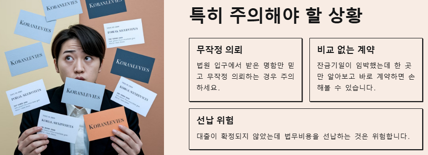 주의해야 할 상황