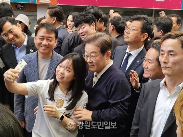 민주당 이재명 대선후보, 경북 영주·예천 방문
