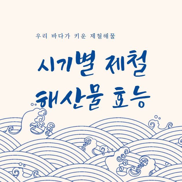 시기별 제철 해산물 효능