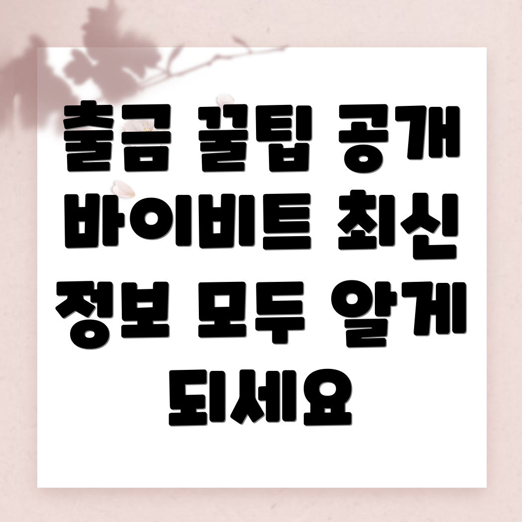 바이비트 출금방법