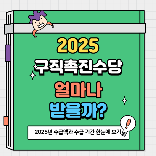 구직촉진수당 얼마나 받을까 2025년 수급액과 수급 기간 한눈에 보기