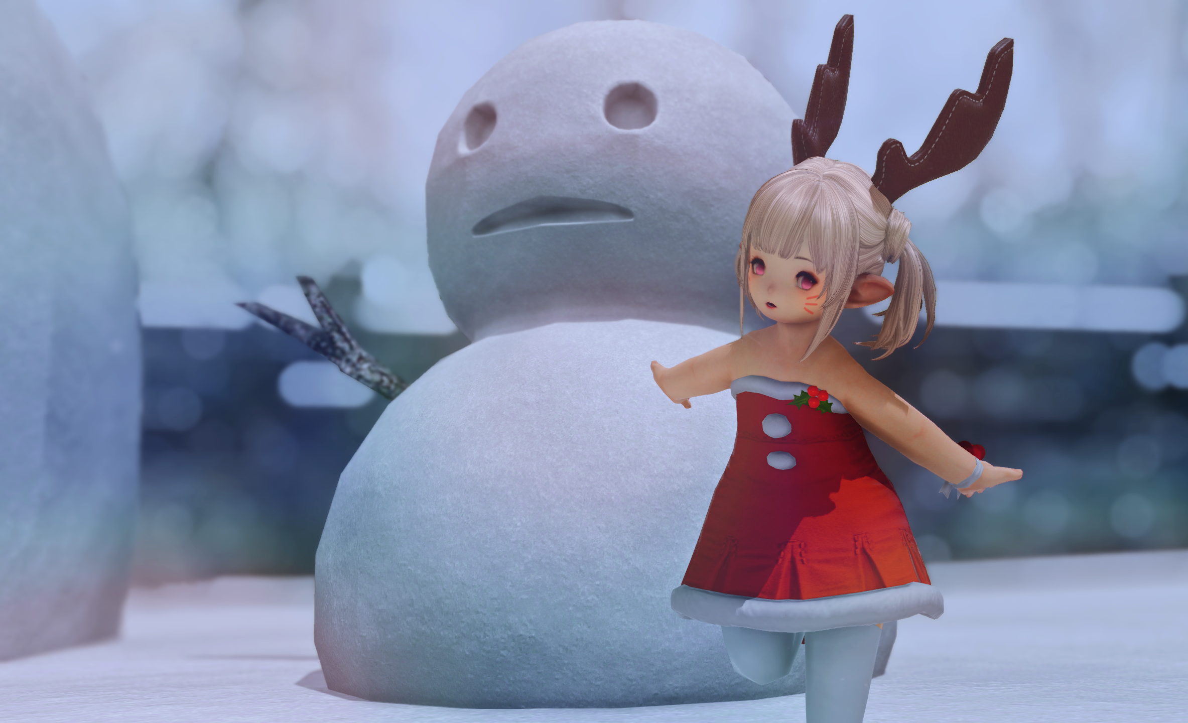 이런 라라펠이 같이 눈사람을 만들자고 떼를 쓰면 - 파이널판타지14 갤러리