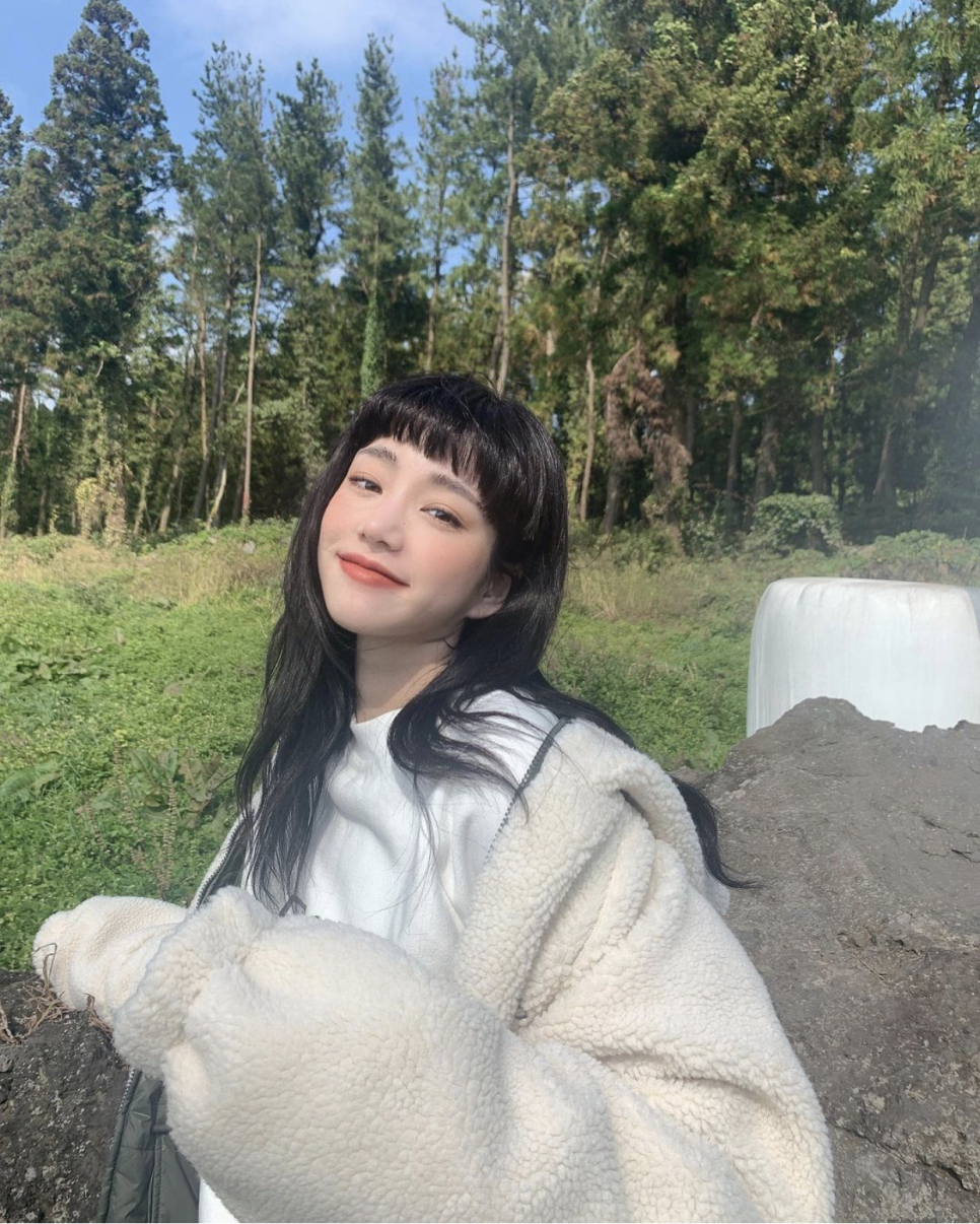  이유비 사복여왕 인스타패션 플리스 자켓 겨울아이템