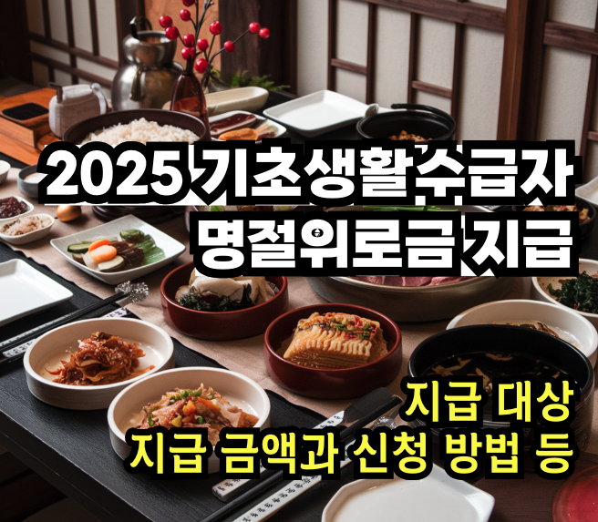 2025년 기초생활수급자 명절위로금 지급 관련 총정리 (대상, 규모, 일정 등) 2025 명절위로금 지급 관련 정리