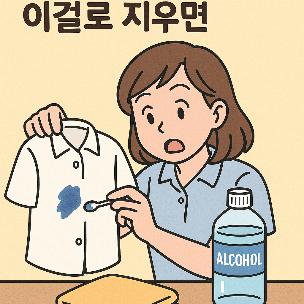 옷에 묻은 볼펜자국