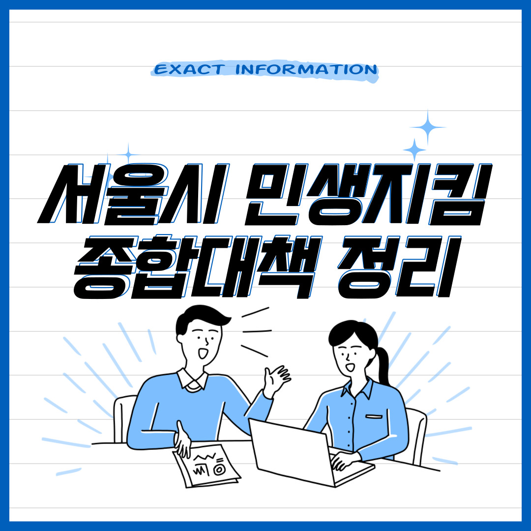 서울시 민생지킴 종합대책 (소상공인,피해계층) 