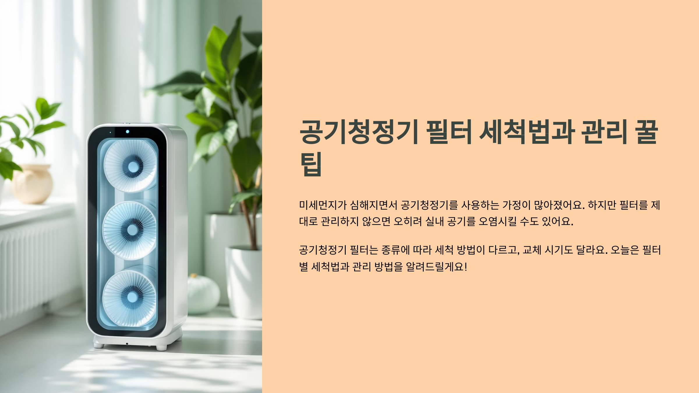 공기청정기 필터 세척법과 관리 꿀팁