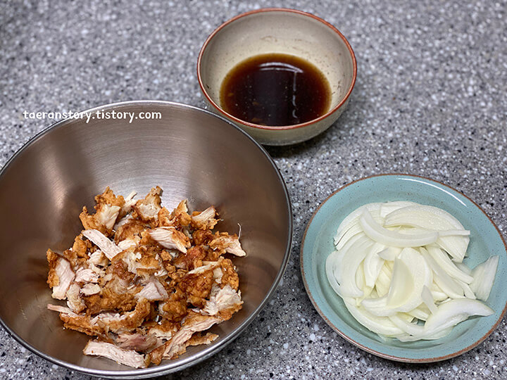 치킨마요덮밥-재료