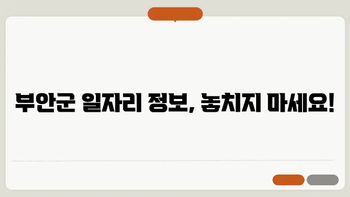 부안군청 홈페이지 공공근로, 고용센터, 알바몬 정보 지금 확인하세요