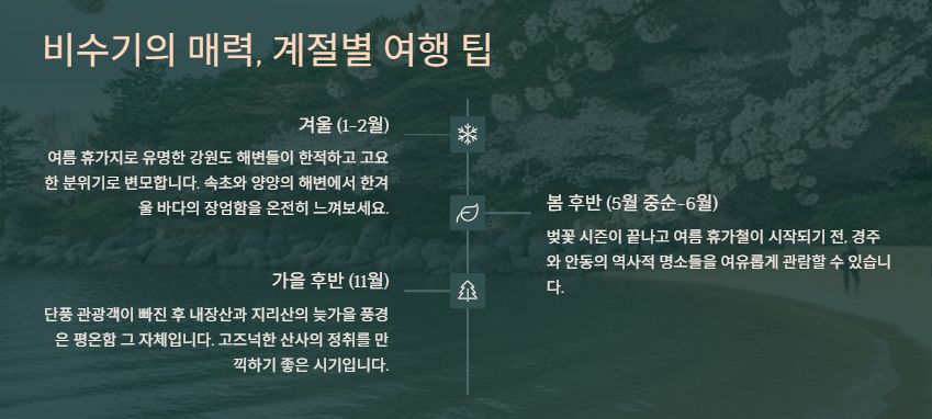 비수기 여행 팁