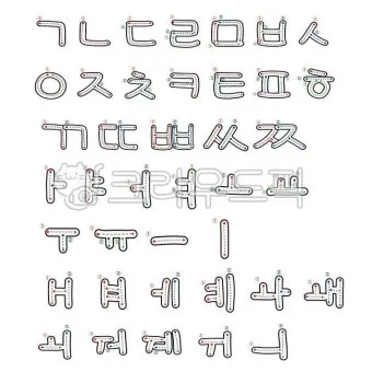 한글 모음 순서 자음 순서 쓰는 순서_12