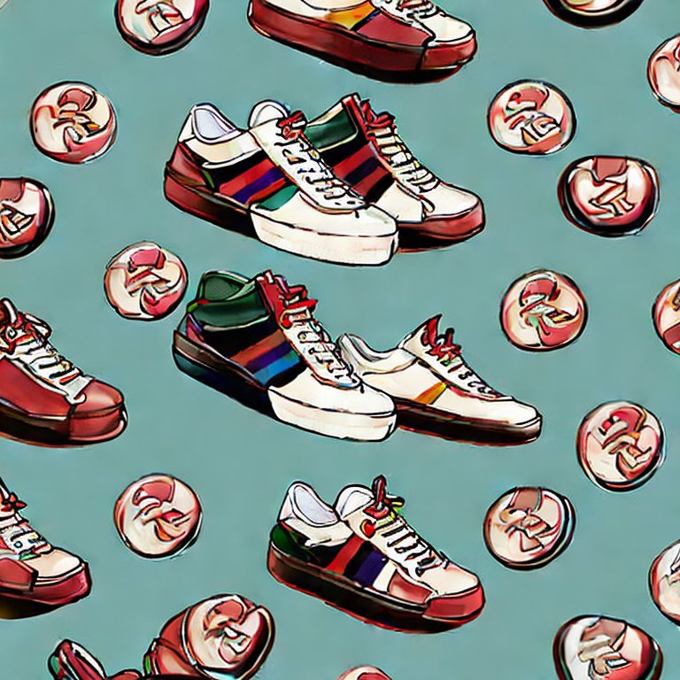 Gucci sneakers&#44; digital art