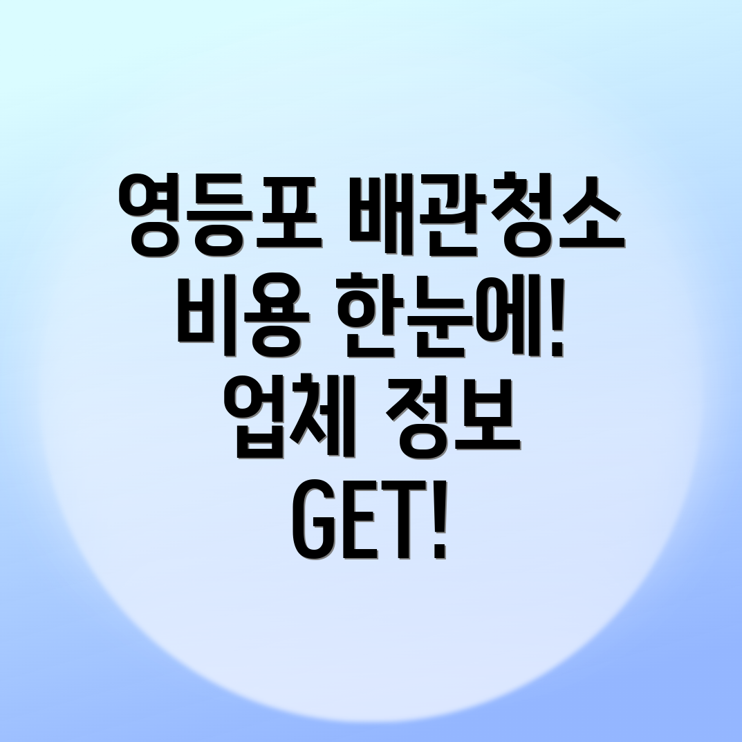 배관청소 비용