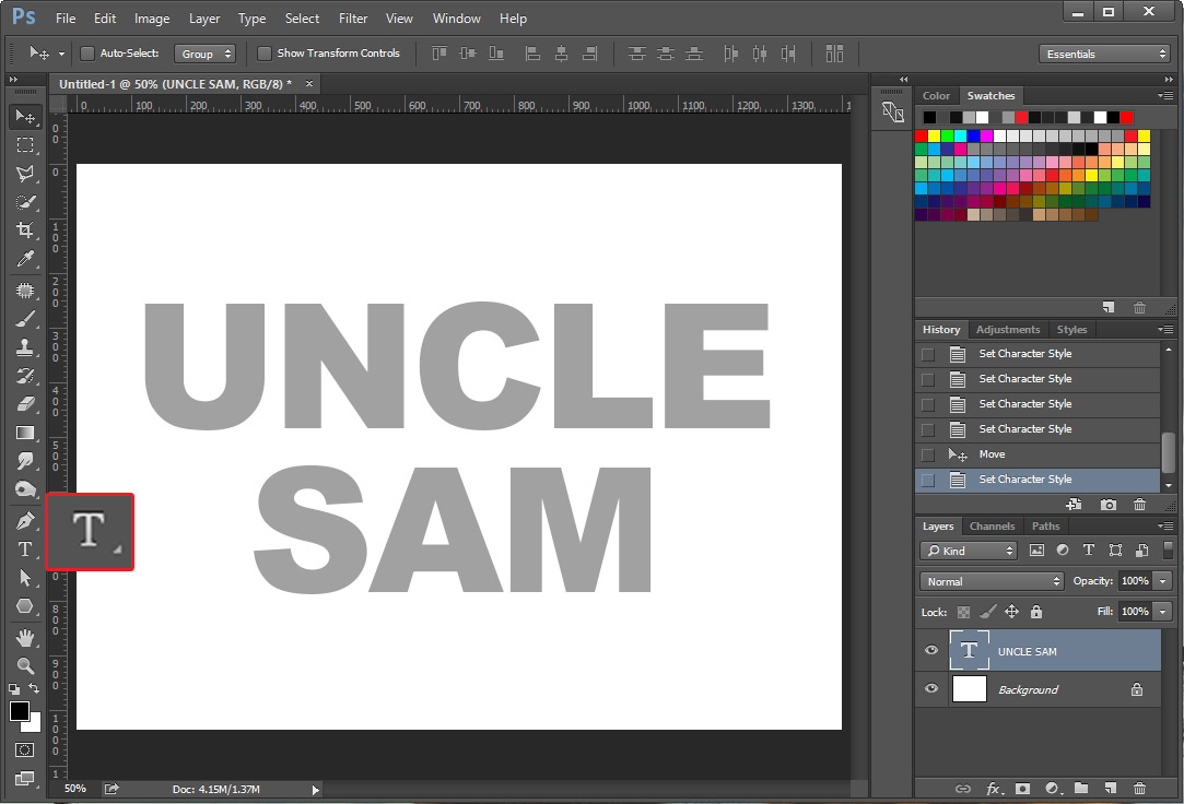 photoshop text effect