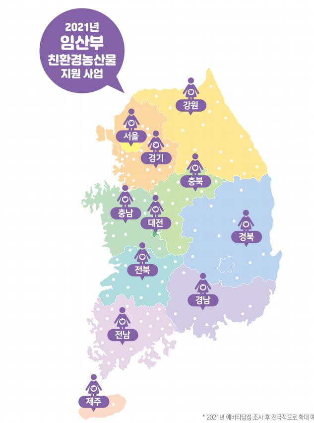 임산부 친환경 농산물꾸러미 대상지역