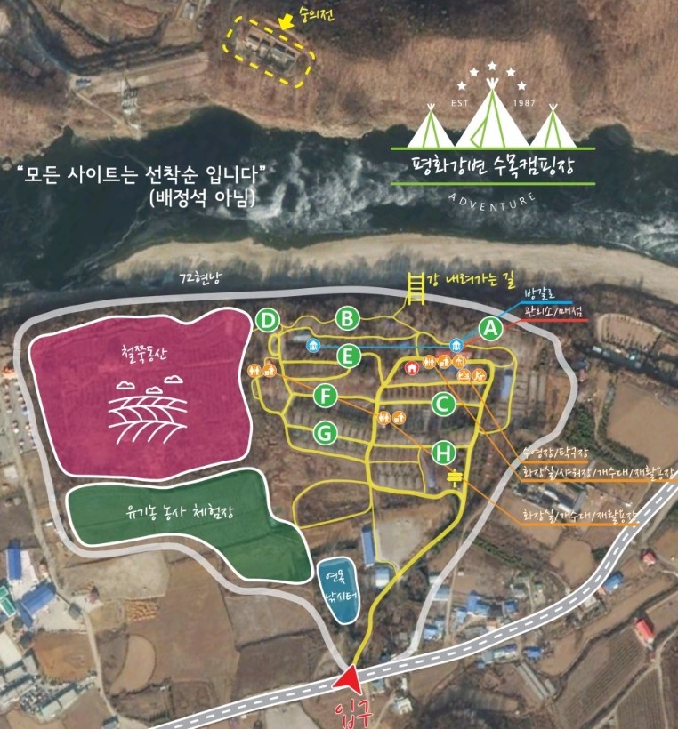 연천 평화 강변 수목 캠핑장