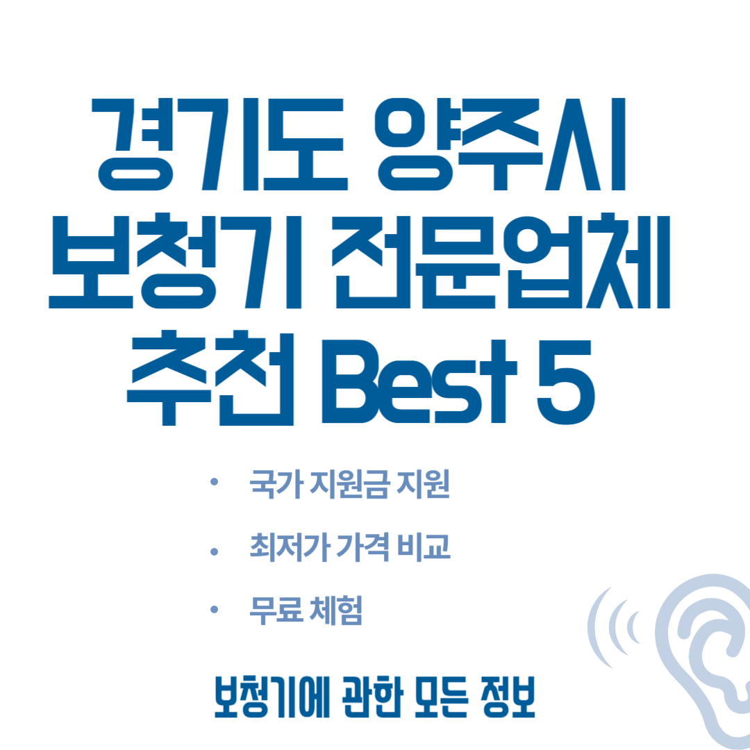 경기도 양주시 보청기 전문업체 추천 Best 5ㅣ가격 비교 사이트ㅣ노인(국가)지원금ㅣ렌탈ㅣ무료체험 블로그 썸내일 사진