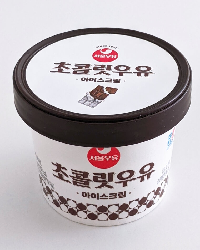 서울우유 초콜릿우유 아이스크림 패키지 앞면
