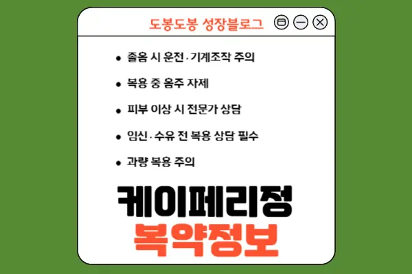 케이페리정 복약 정보 이미지