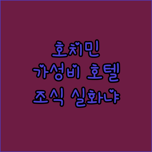 호치민 탄빈 가성비 호텔 탄 롱 박 