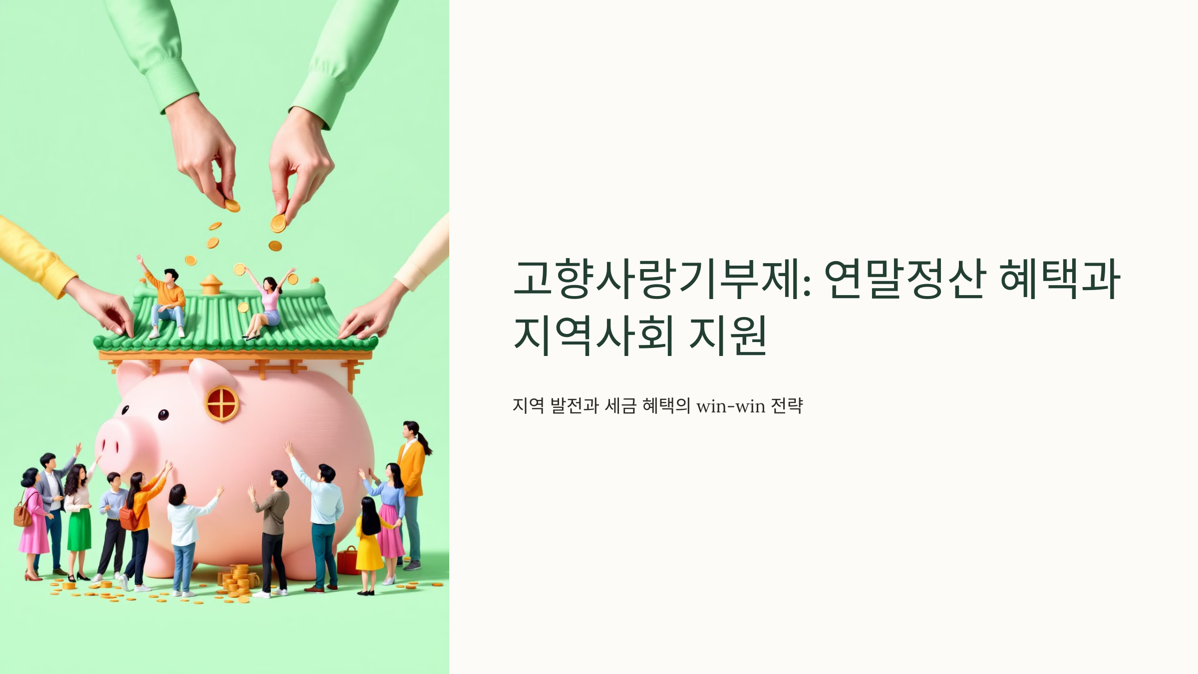 고향사랑기부제와 연말정산 세액공제 혜택 완벽 정리