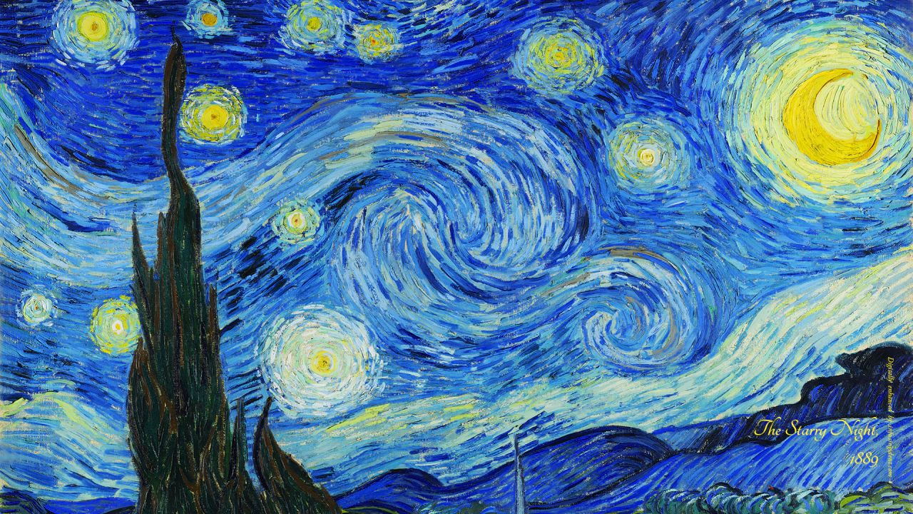 12 고흐 별이 빛나는 밤에 C - Vincent van Gogh 빈센트 반 고흐 배경화면