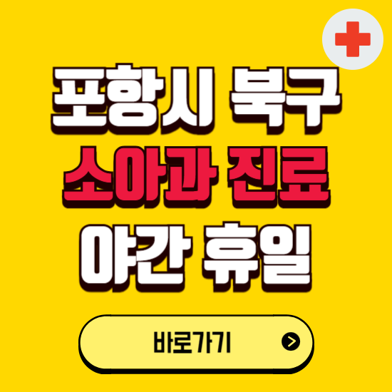 포항시 북구 야간 소아과 진료병원 찾기 ❘ 24시 일요일 주말 연휴 응급진료 추천 잘하는 곳