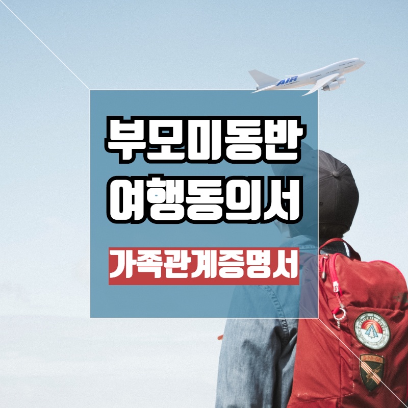  미성년자 부모미동반 해외여행 시 알아두면 좋을 꿀TIP!