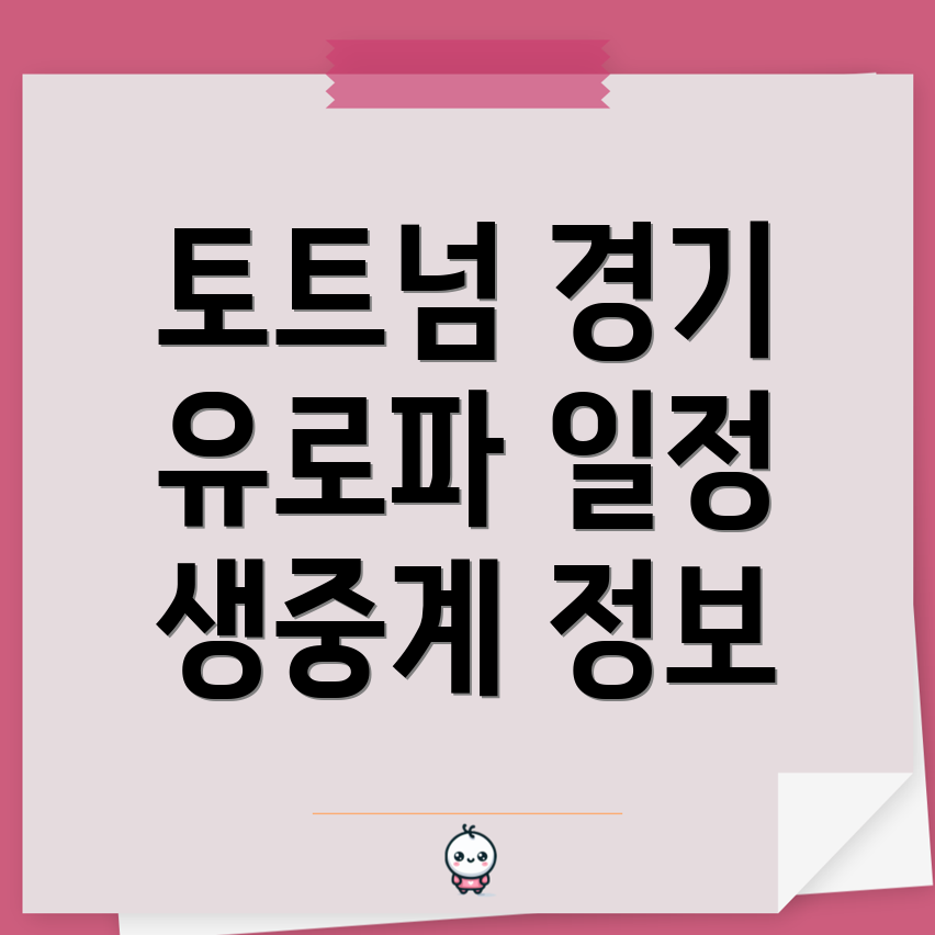 유로파리그 경기 중계